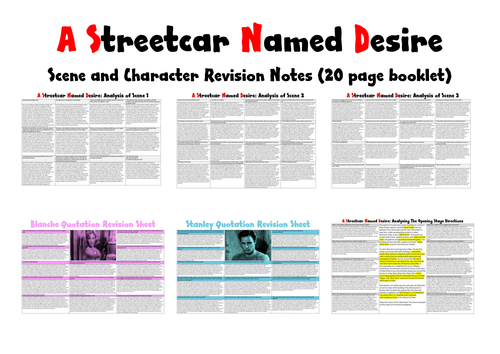 A Streetcar Named Desire Unit and Revision Resources