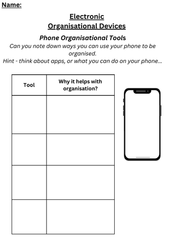 Electronic devices - Organisational tools - A1