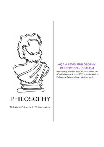 AQA Epistemology: Idealism (part of Perception)