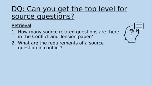 Conflict and Tension exam reminder