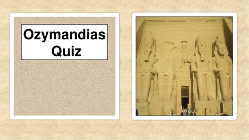 Ozymandias Quiz Power and Conflict Poetry Anthology