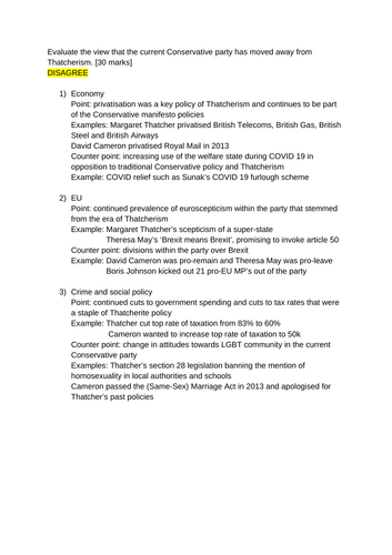 Edexcel A-Level Government and Politics Essay Plan