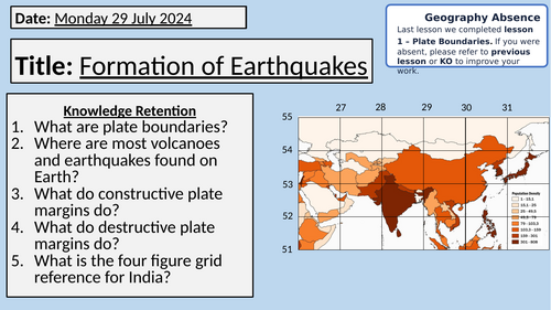 Kobe Earthquake 1995 - KS3 (Key Stage 3)