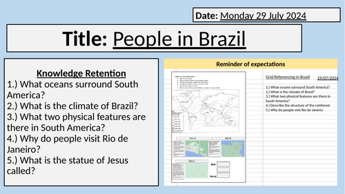 People in Brazil - KS3 (Key Stage 3)