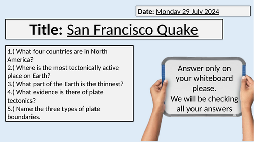 San Francisco Quake - KS3 (Key Stage 3)