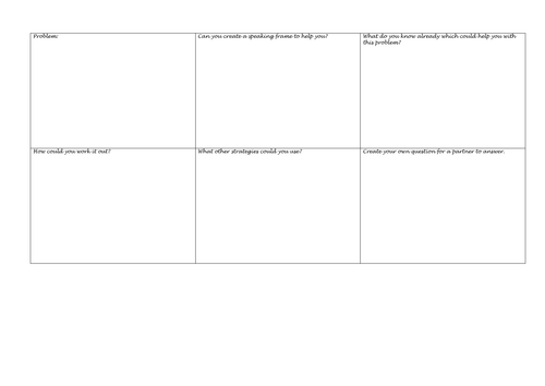 Maths talking grid to draw out learning