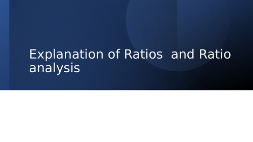 Financial Ratios- Management Accounting