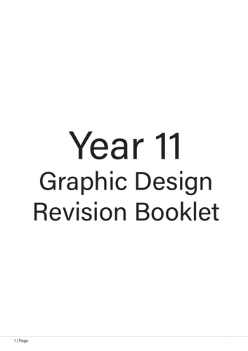 NCFE Graphic Design Revision Booklet