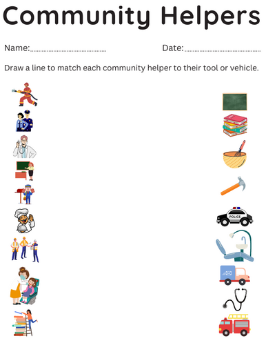 activities preschool community helpers worksheets for kindergarten