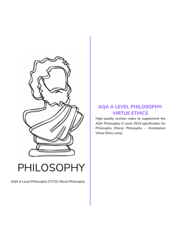 AQA Moral Philosophy: Virtue ethics (part of Normative)