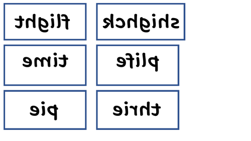 Phase Five Phonics Words Mirror Reading