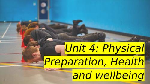 Pearson BTEC Level 3 Uniform Protective services Unit 4 (Physical Preparation, Health Wellbeing)