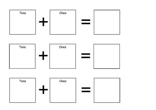 Blank Number Sentences - Tens and Ones