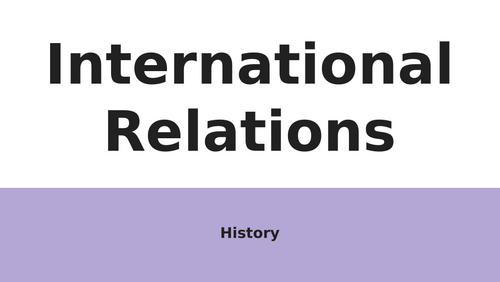 AQA History International relations powerpoint