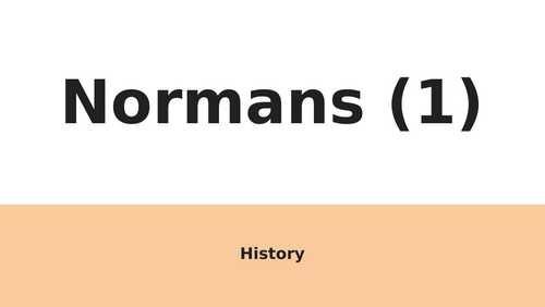 AQA History - Normans powerpoint