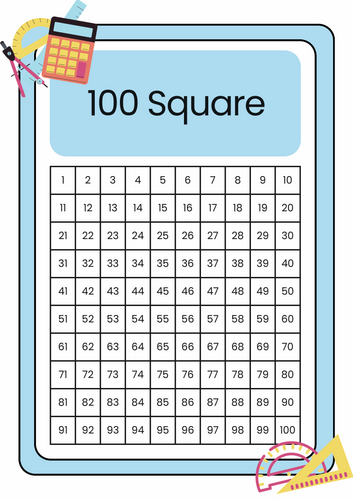 100 number square