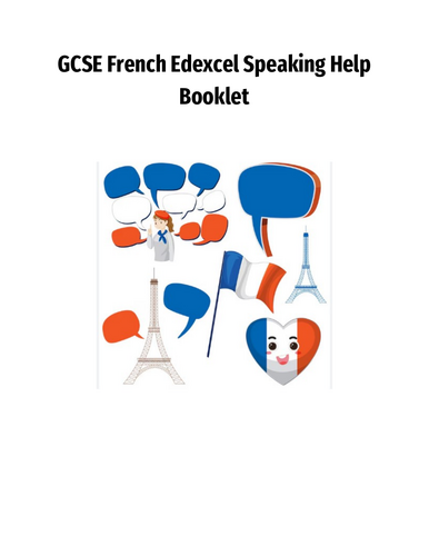 New Spec Edexcel GCSE French Speaking Exam Help Booklet