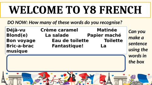 French - first lesson back