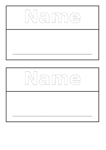 P1 Name Labels - Editable