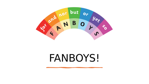 FANBOYS (for, and, nor, but, or, yet, so) Grammar Review PPT and worksheet for ESL Students