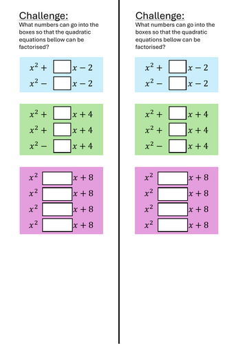 Quadratic Equations Challenge Questions 2024