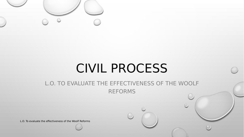 A-Level Law: Civil Process Lesson - Eduqas English Legal Systems