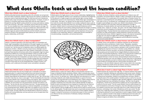 What does Othello teach us about the human condition?