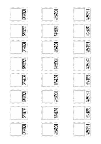 Blank postage stamp templates for role play/home corners