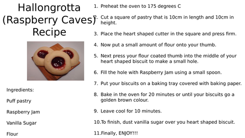 Hallongrotta recipe