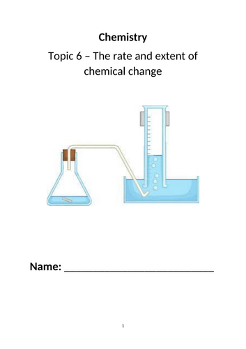 Revision Booklet with Answers - Rates - Topic 6 - GCSE AQA Combined Science