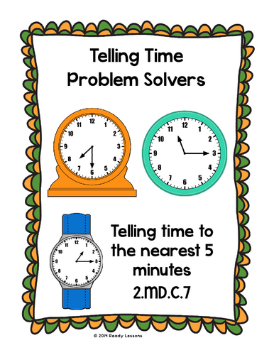 Telling Time to the Nearest 5 Minutes Worksheets