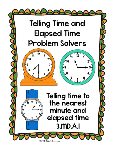 Telling Time Worksheets and Elapsed Time Worksheets