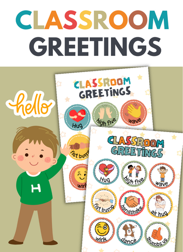 Classroom Greetings. Bright Classroom Rules & Decorations. Back To School.