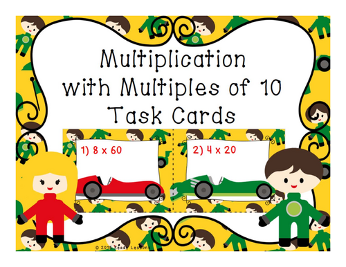 Multiplying by Multiples of 10 Task Cards