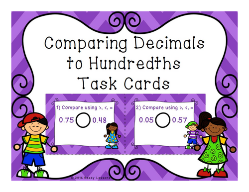 Comparing Decimals to Hundredths