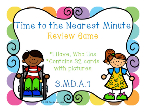 Telling Time to the Minute Game