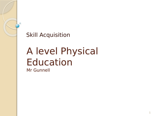 AQA A-Level Skill Acquistion