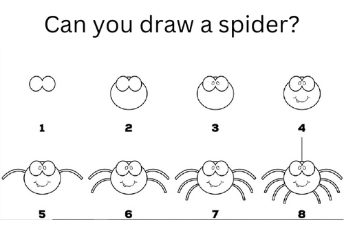 How to draw a spider