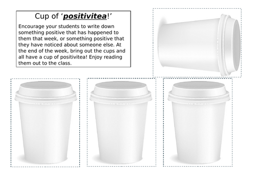 Cup of positivitea - positive classroom activity