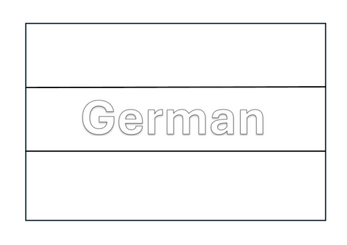 German flag colouring sheet