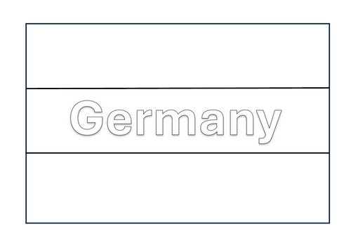 Germany flag colouring sheet