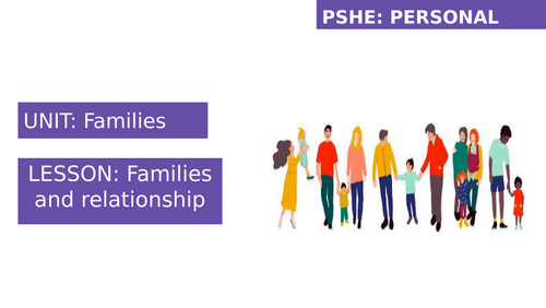 Families and Relationships PSHE/RE