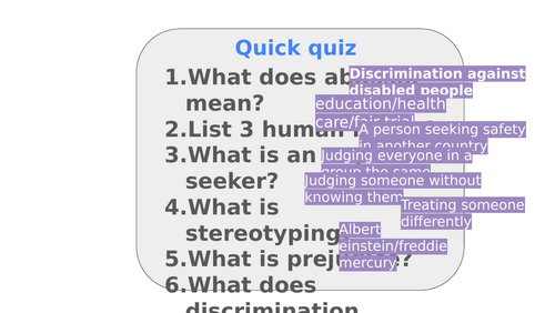 Racism PSHE/Citizenship