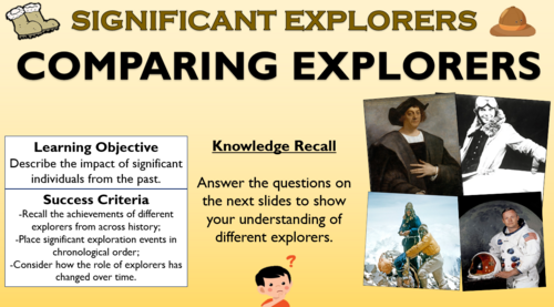 Significant Explorers - Comparing Explorers Lesson!