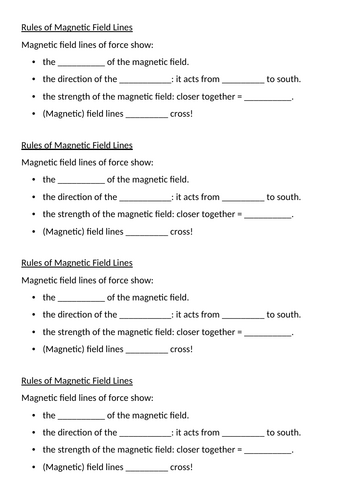 Year 10 GCSE Science Physics- Magnetic Fields