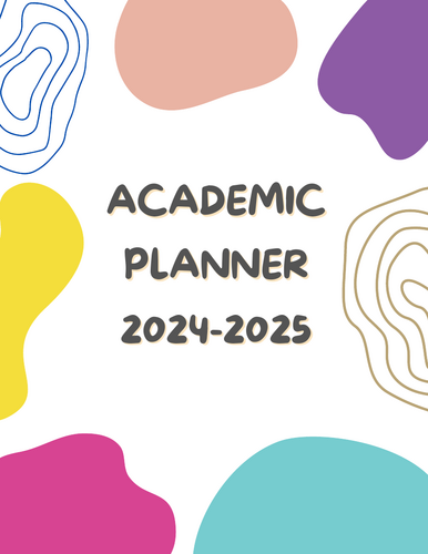 Academic Calendar and Planner 2024-2025 - Back to School - 2024-2025