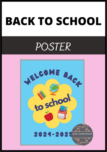 Back to School Poster 2024-2025