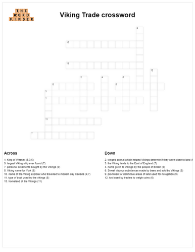 Viking trade crossword