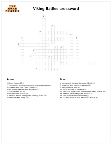 Viking battles crossword