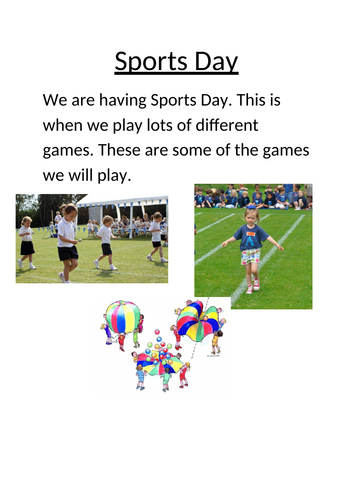 Sports Day social story